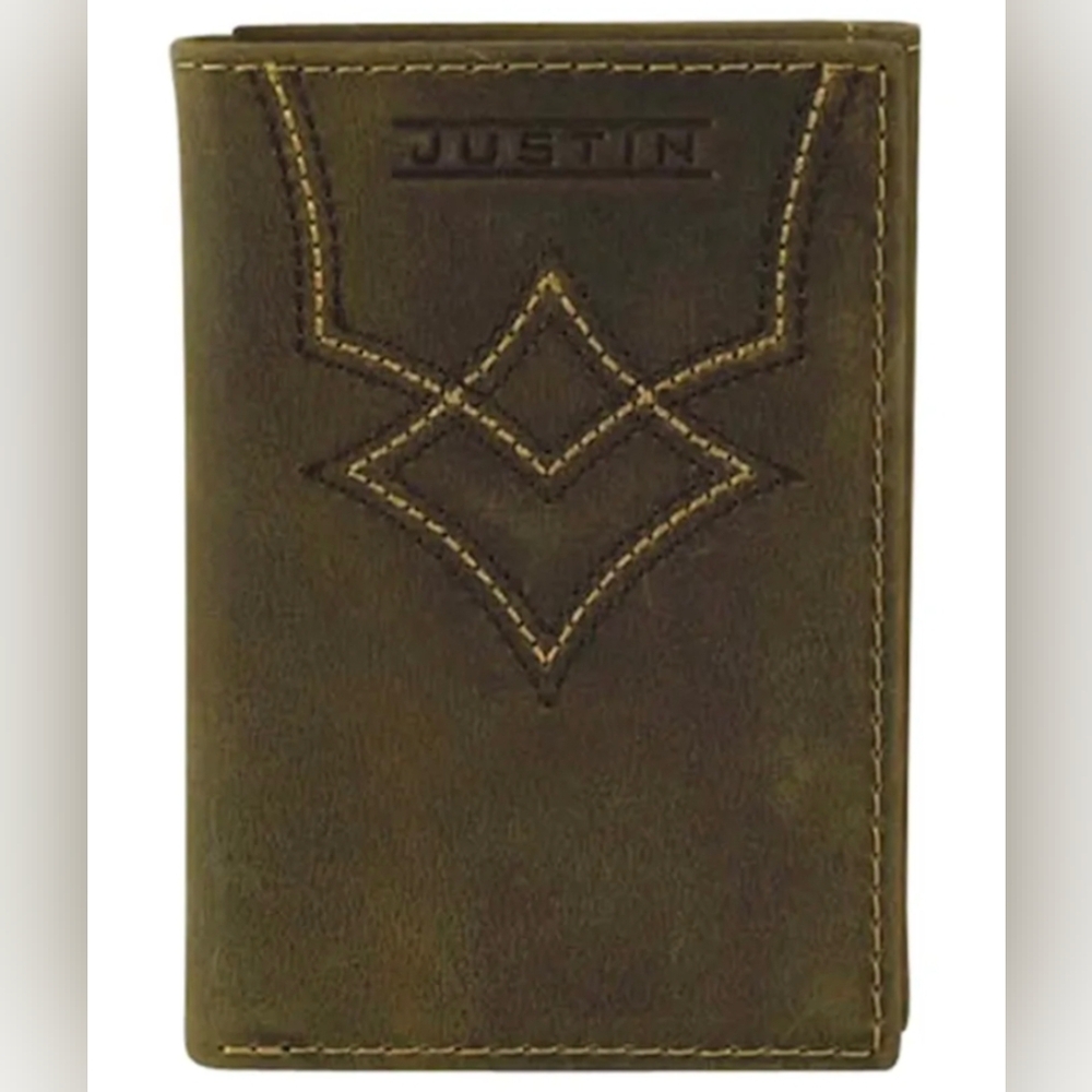 Justin Boots Men's Brown Leather Wallet